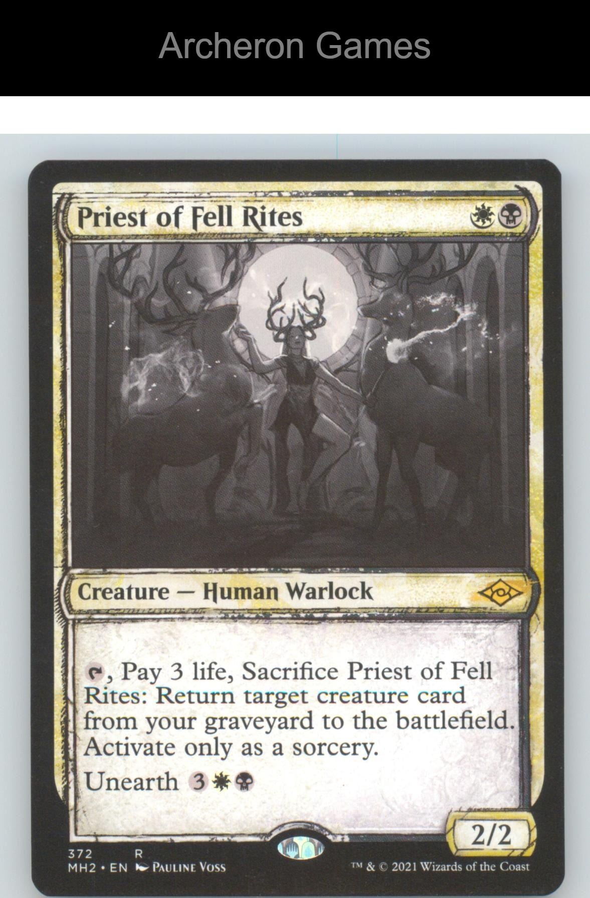 Priest of Fell Rites (Showcase) MH2 372 R MTG Card Modern Horizons 2