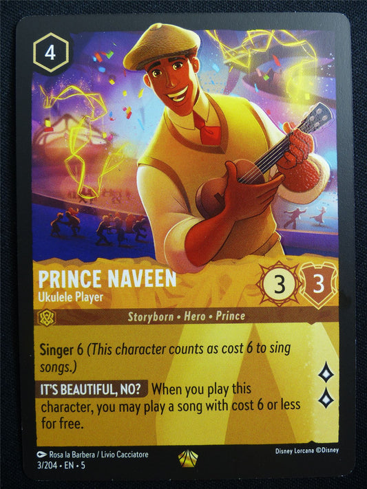 Prince Naveen Ukulele Player 3/204 - Lorcana Card #317