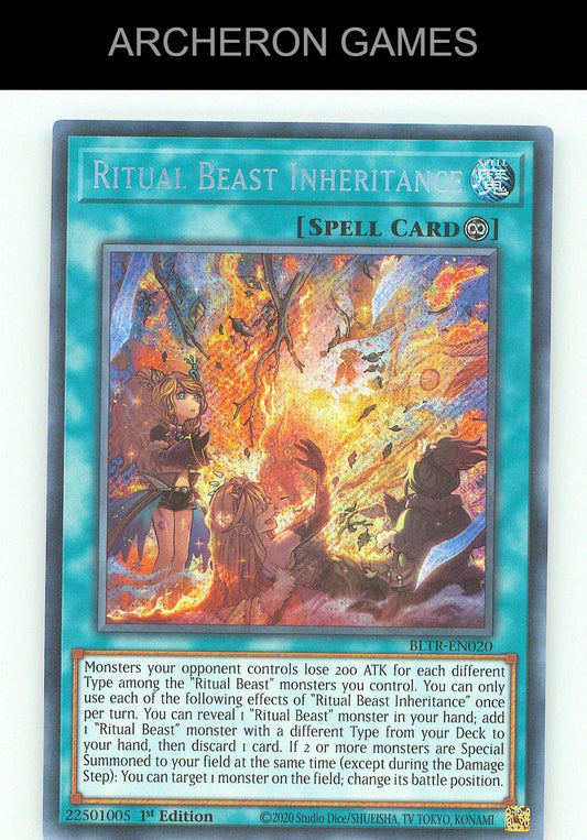 Ritual Beast Inheritance SEC YUGIOH Card