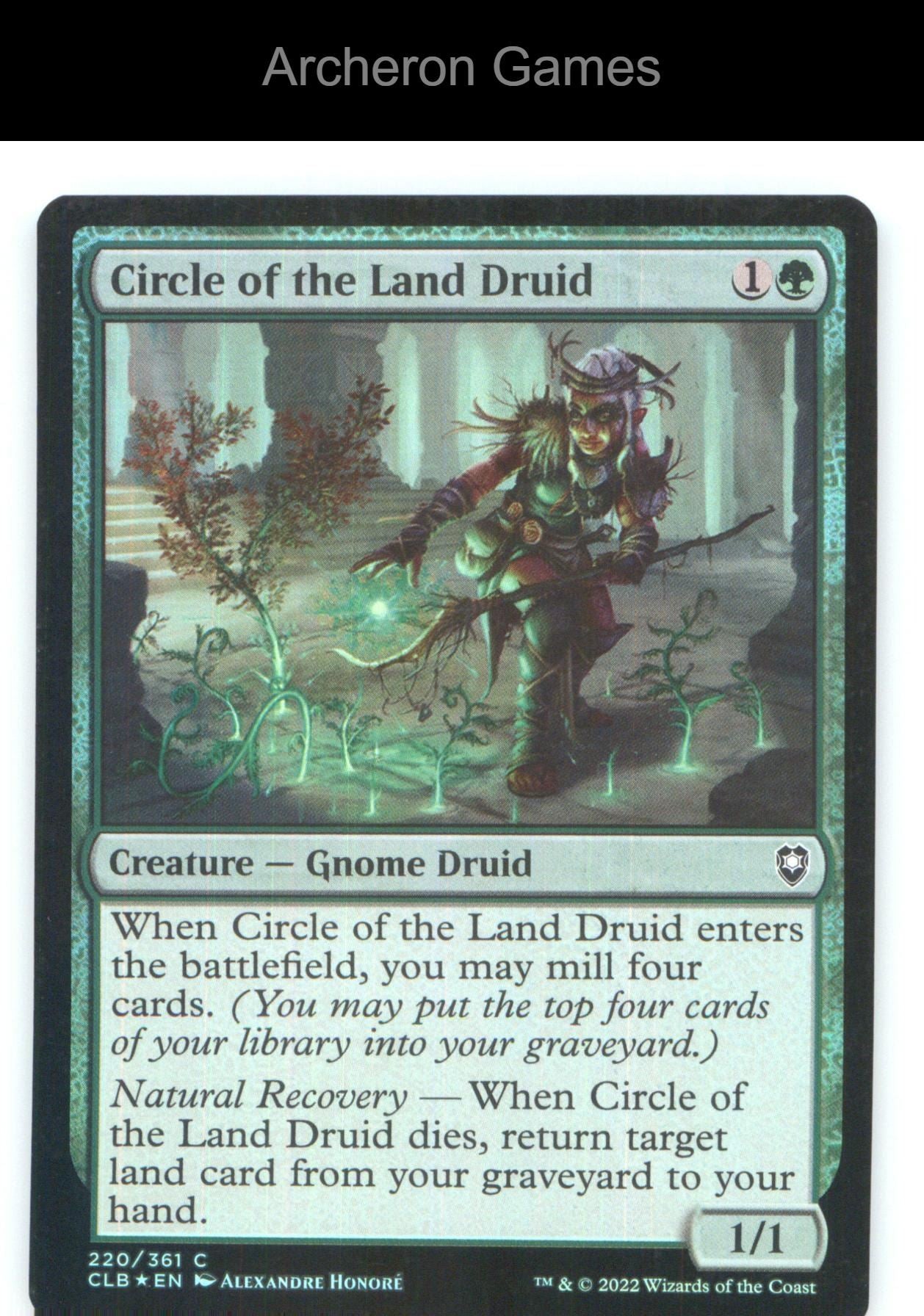 Circle of the Land Druid CLB 220 C MTG Card NM/EX+ Foil