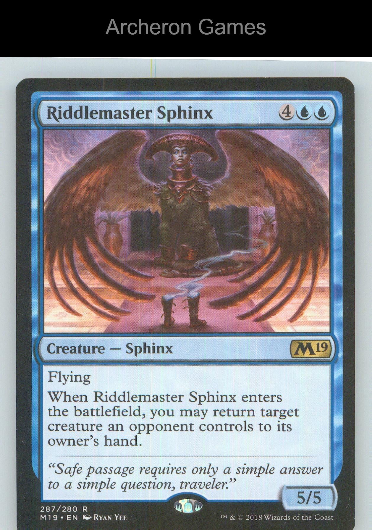 Riddlemaster Sphinx M19 287 R MTG Card NM/EX+