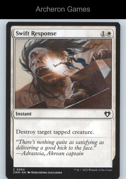 Swift Response 64 C MTG Card Commander Masters