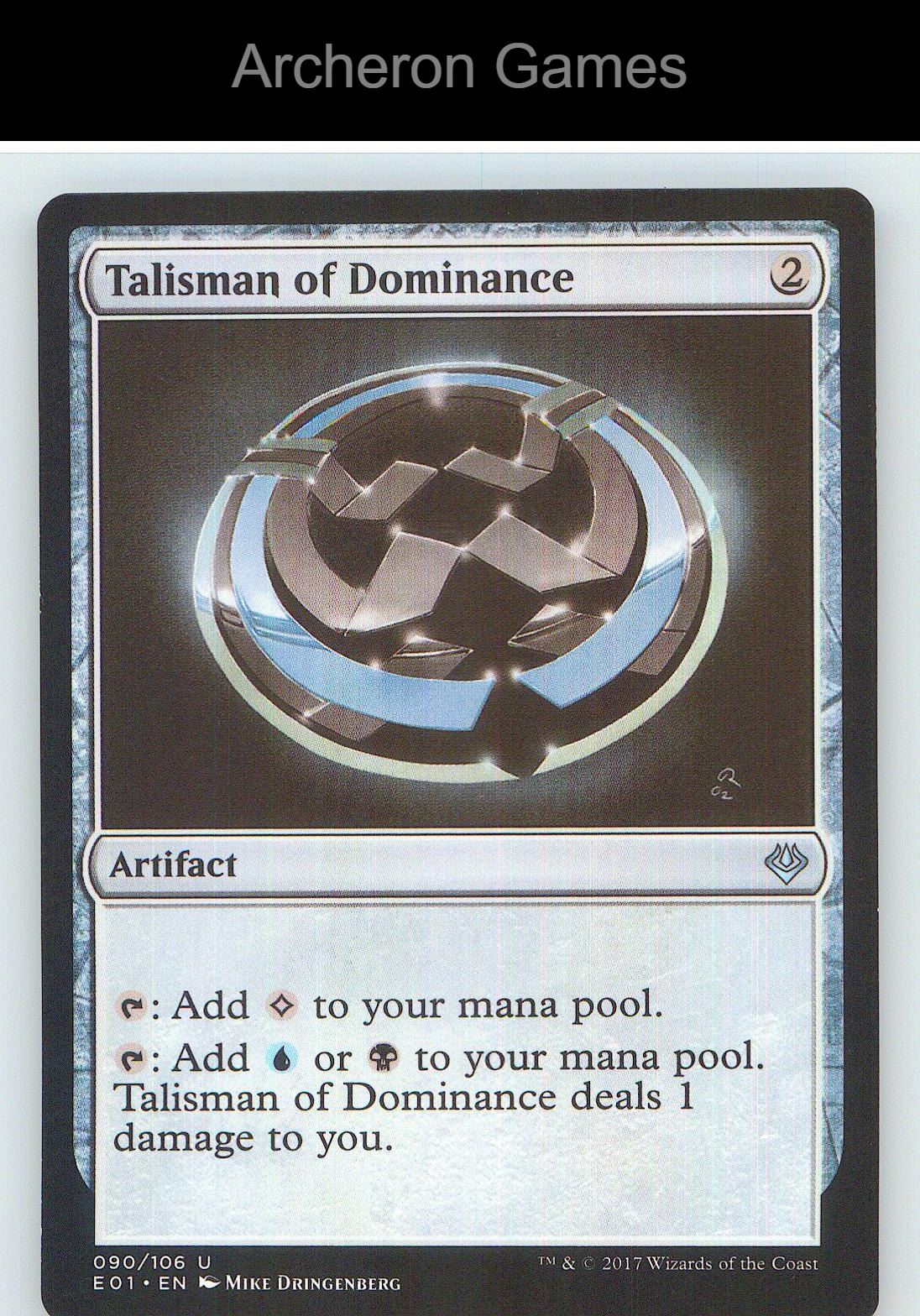 Talisman of Dominance E01 90 UC MTG Card NM/EX+