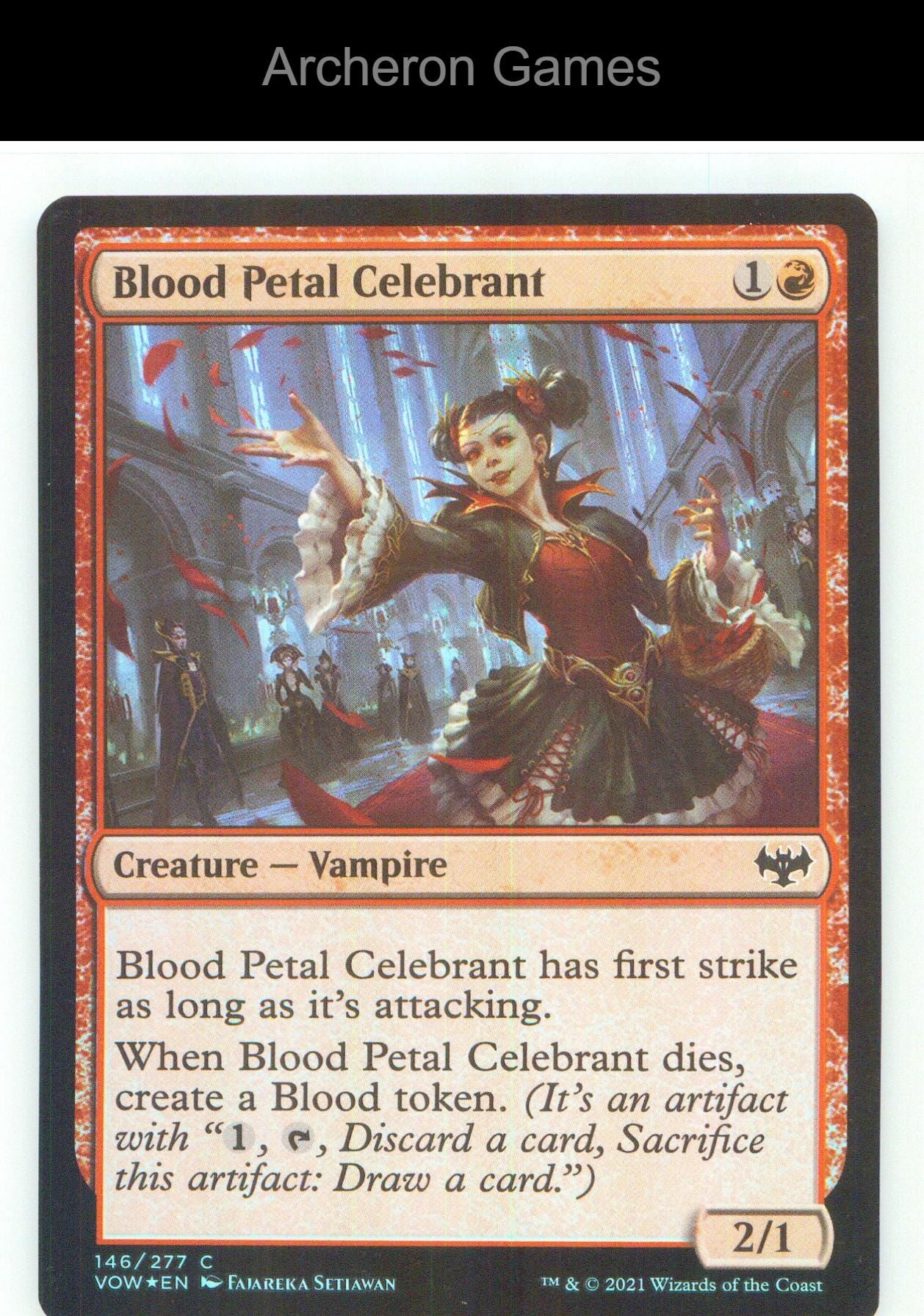 Blood Petal Celebrant VOW 146 C MTG Card NM/EX+ Foil