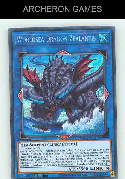 Worldsea Dragon Zealantis (PCR) SEC YUGIOH Card
