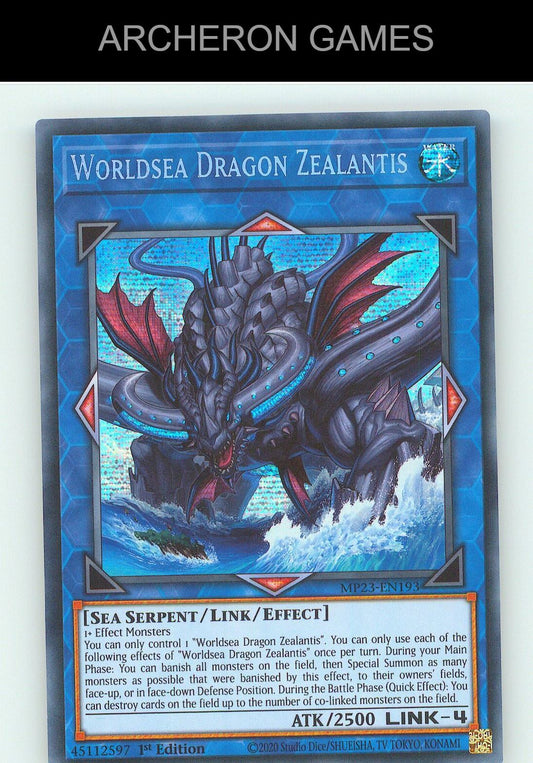 Worldsea Dragon Zealantis (PCR) SEC YUGIOH Card
