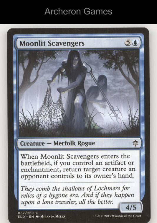 Moonlit Scavengers 57 C MTG Card Throne of Eldraine