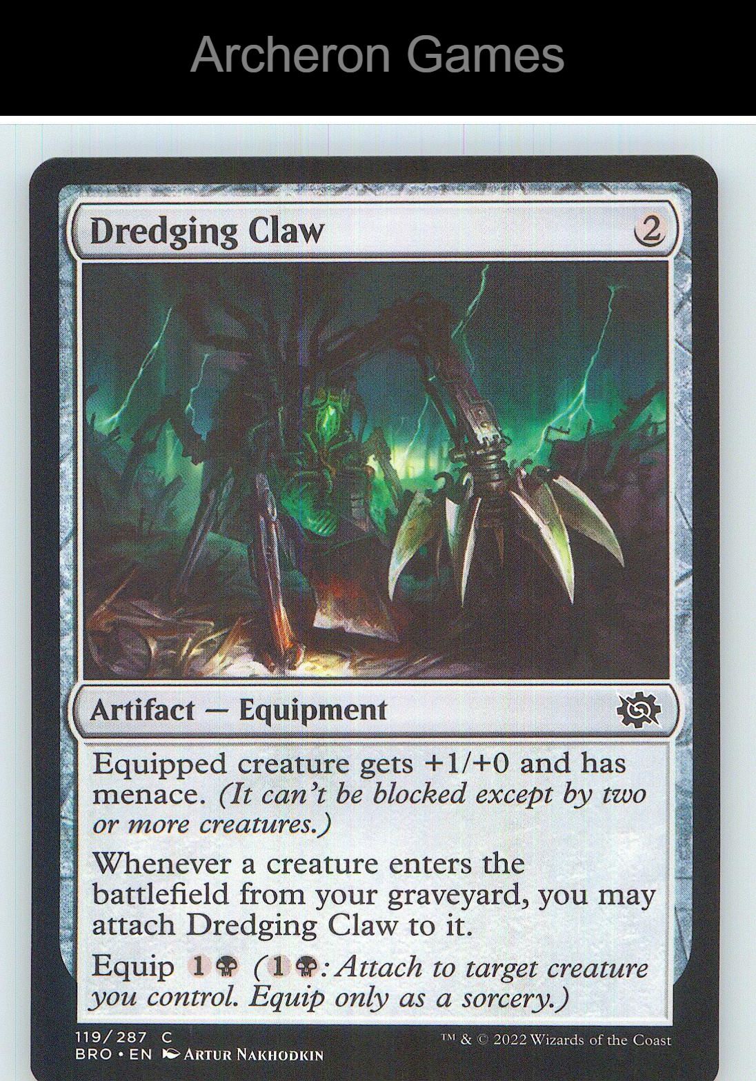 Dredging Claw BRO 119 C MTG Card NM/EX+