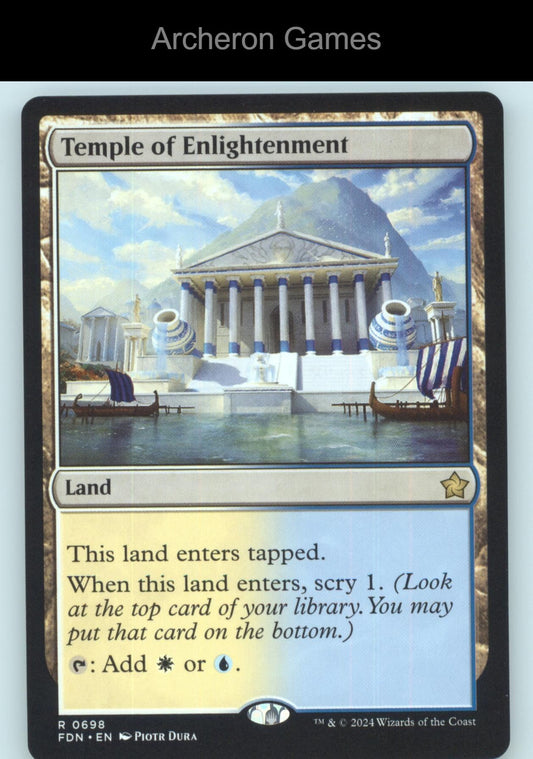 Temple of Enlightenment FDN 698 R MTG Card Foundations