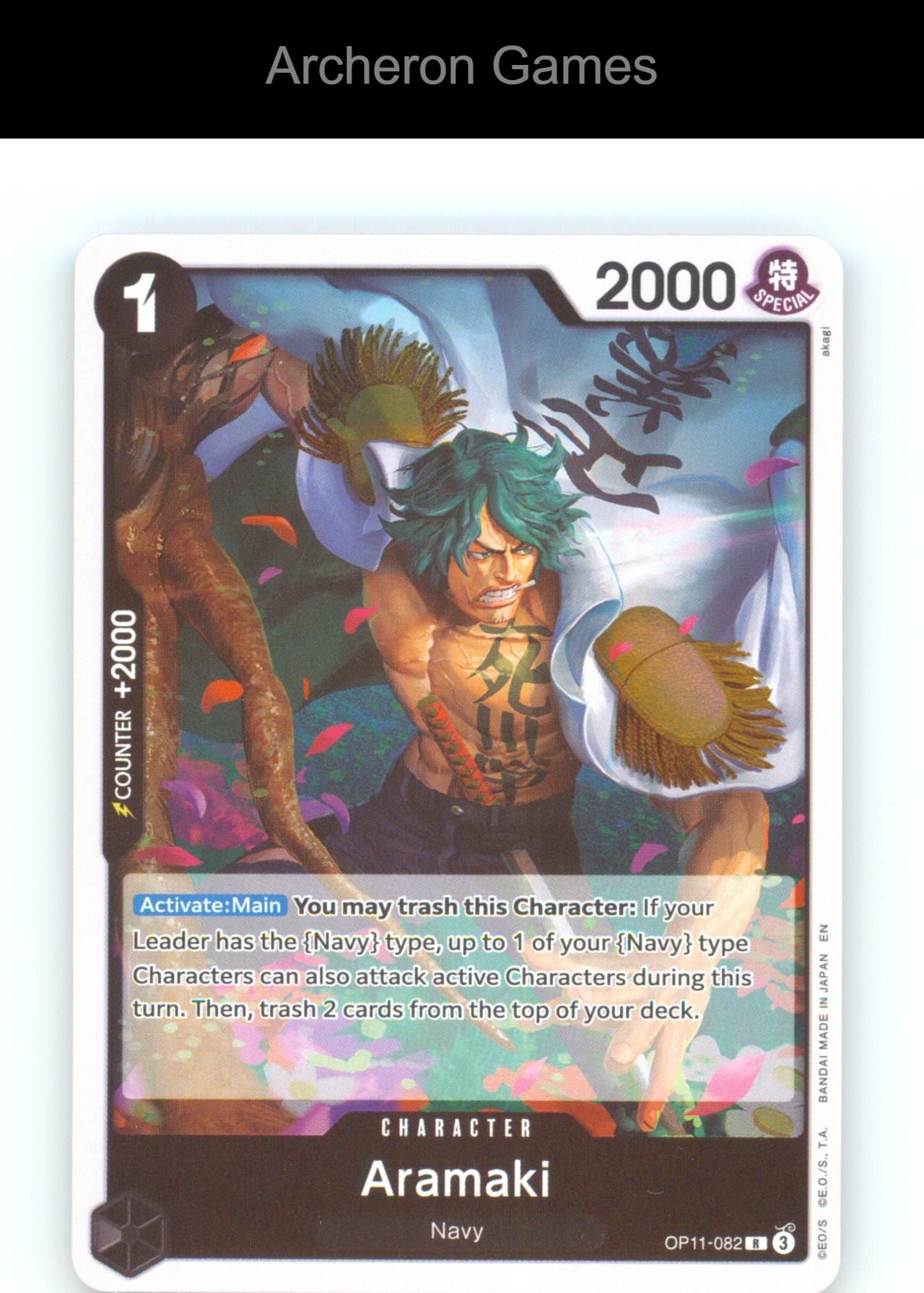 Aramaki OP11-082 R One Piece Card NM/EX+ Foil