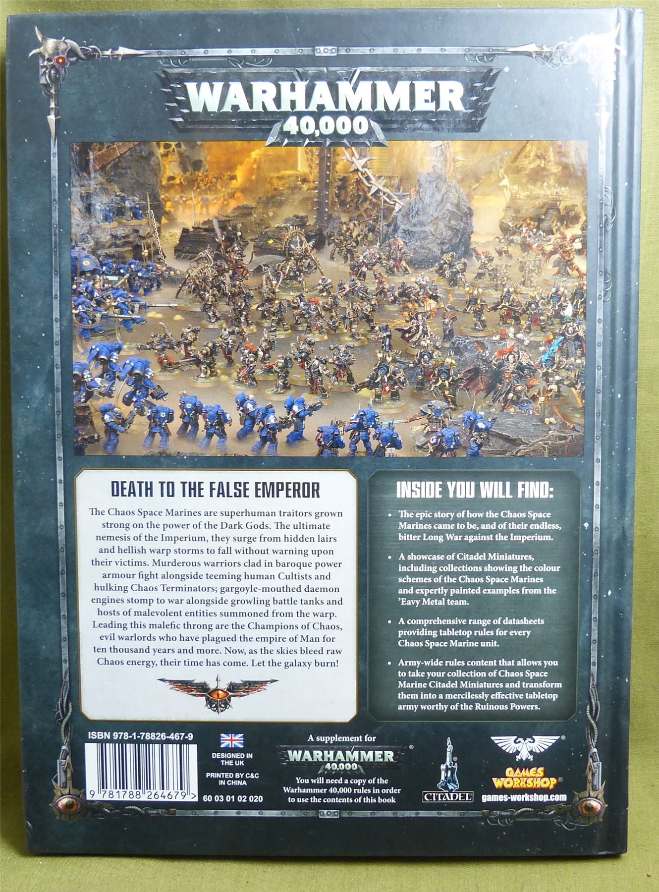Chaos Space Marines: Codex Heretic Astartes Hardback - Warhammer 40K #1RE
