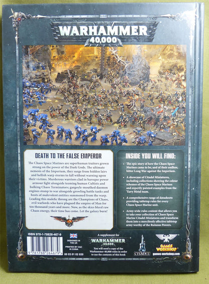 Chaos Space Marines: Codex Heretic Astartes Hardback - Warhammer 40K #1RE