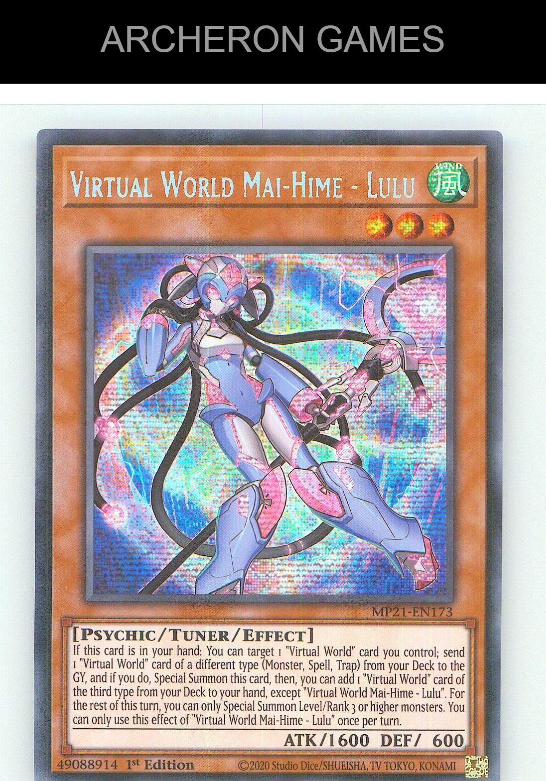 Virtual World Mai-Hime - Lulu Prismatic Secret Rare YUGIOH Card 1st Edition