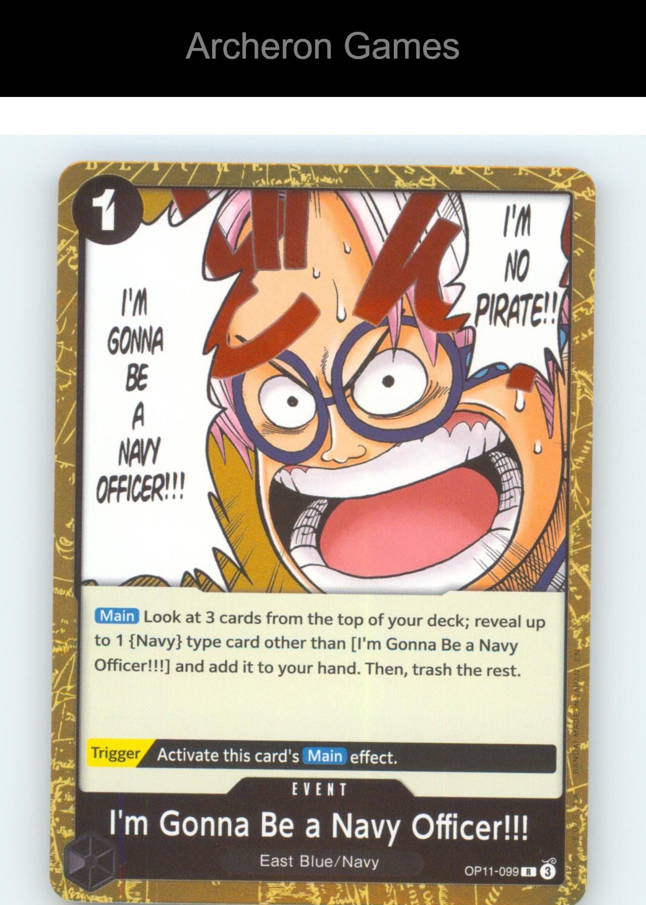 I'm Gonna Be a Navy Officer!!! OP11-099 R One Piece Card NM/EX+ Foil