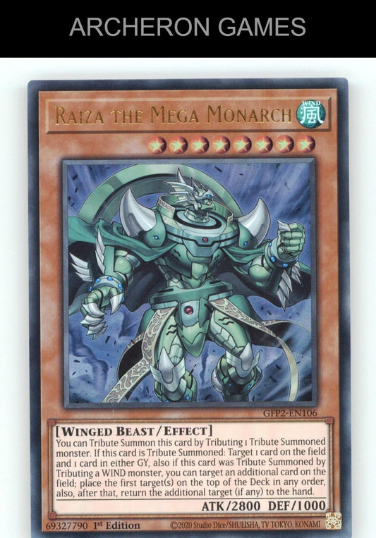Raiza the Mega Monarch Ultra Rare YUGIOH Card