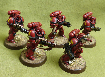 Intercessor Squad set of 5 painted - Blood Angels - Warhammer 40K #5C