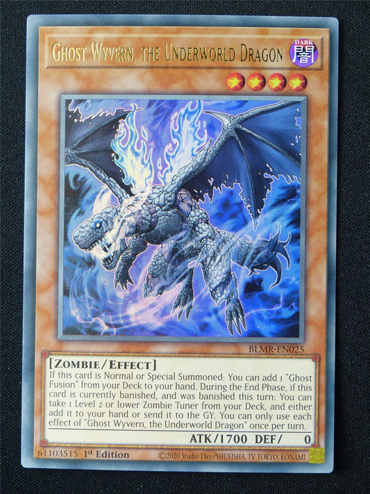 Ghost Wyvern The Underworld Dragon BLMR Ultra Rare - 1st ed Yugioh Card #6H