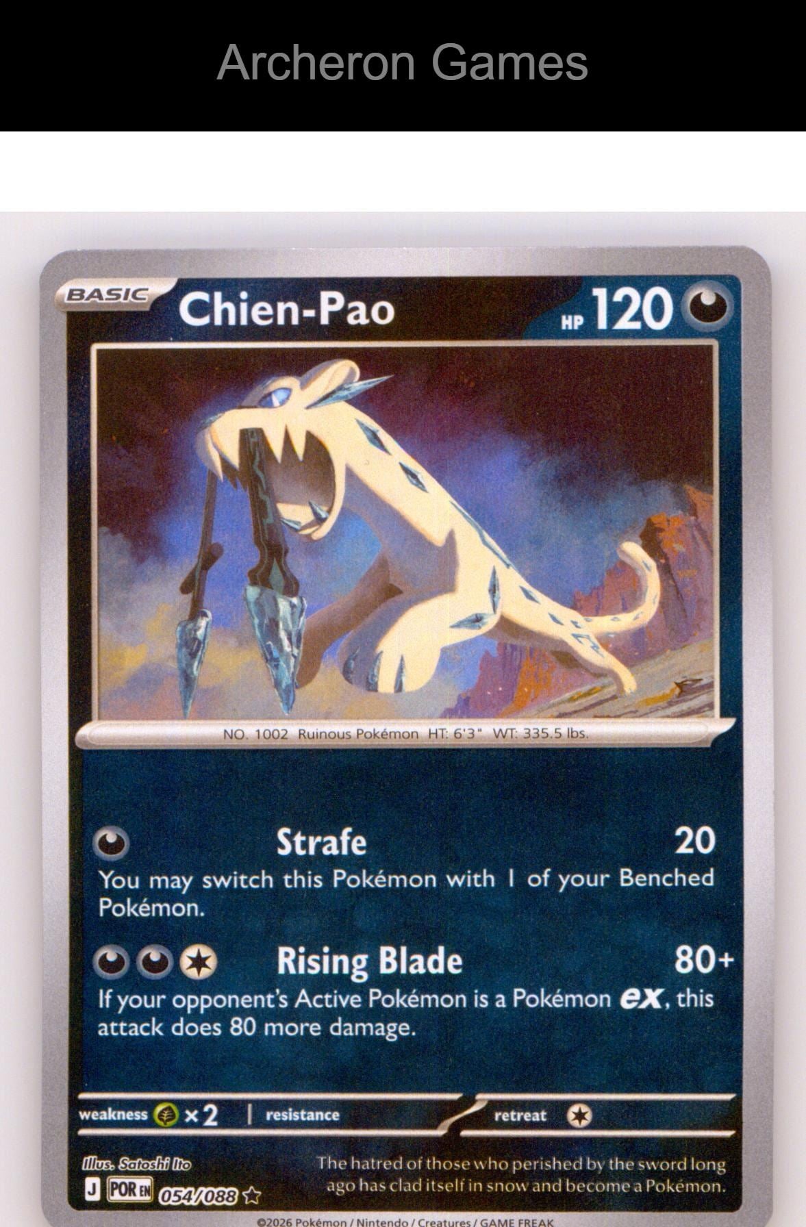 Pokemon Card Chien-Pao ME03 054/088 R Perfect Order Reverse Holo