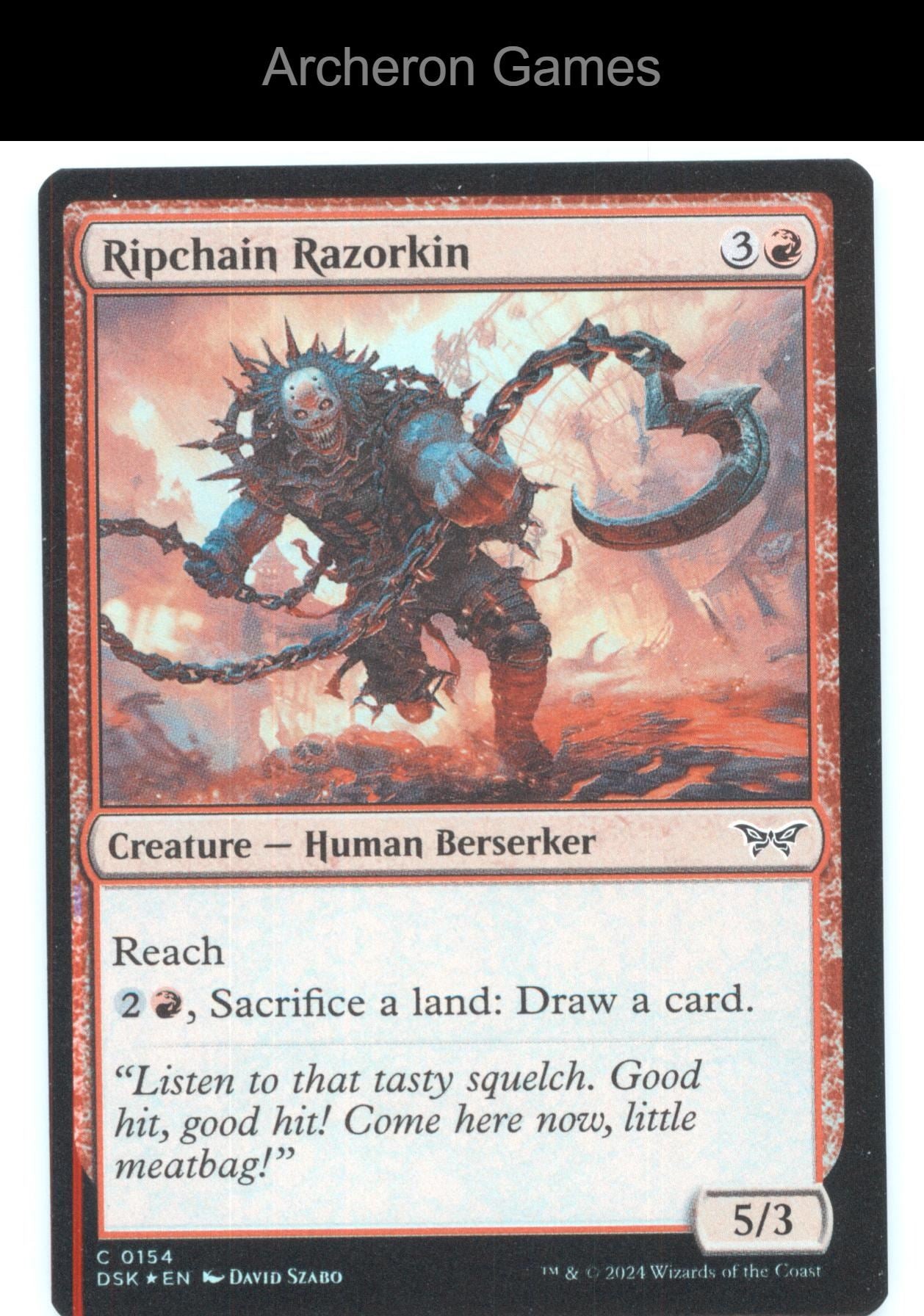 Ripchain Razorkin 154 C MTG Card Duskmourn: House of Horror