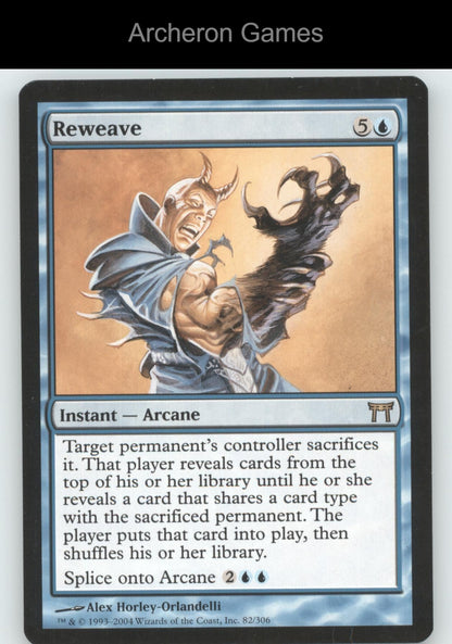 Reweave 82 R MTG Card Champions of Kamigawa