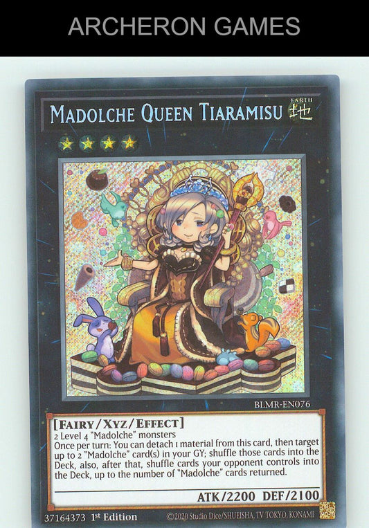 Madolche Queen Tiaramisu SEC YUGIOH Card