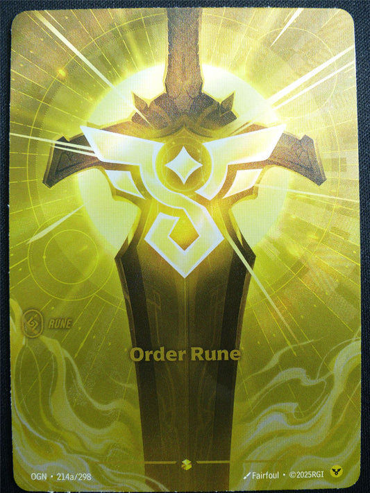 Order Rune 214a/298 Overnumber Rare Foil - OGN - Riftbound Card #2DK