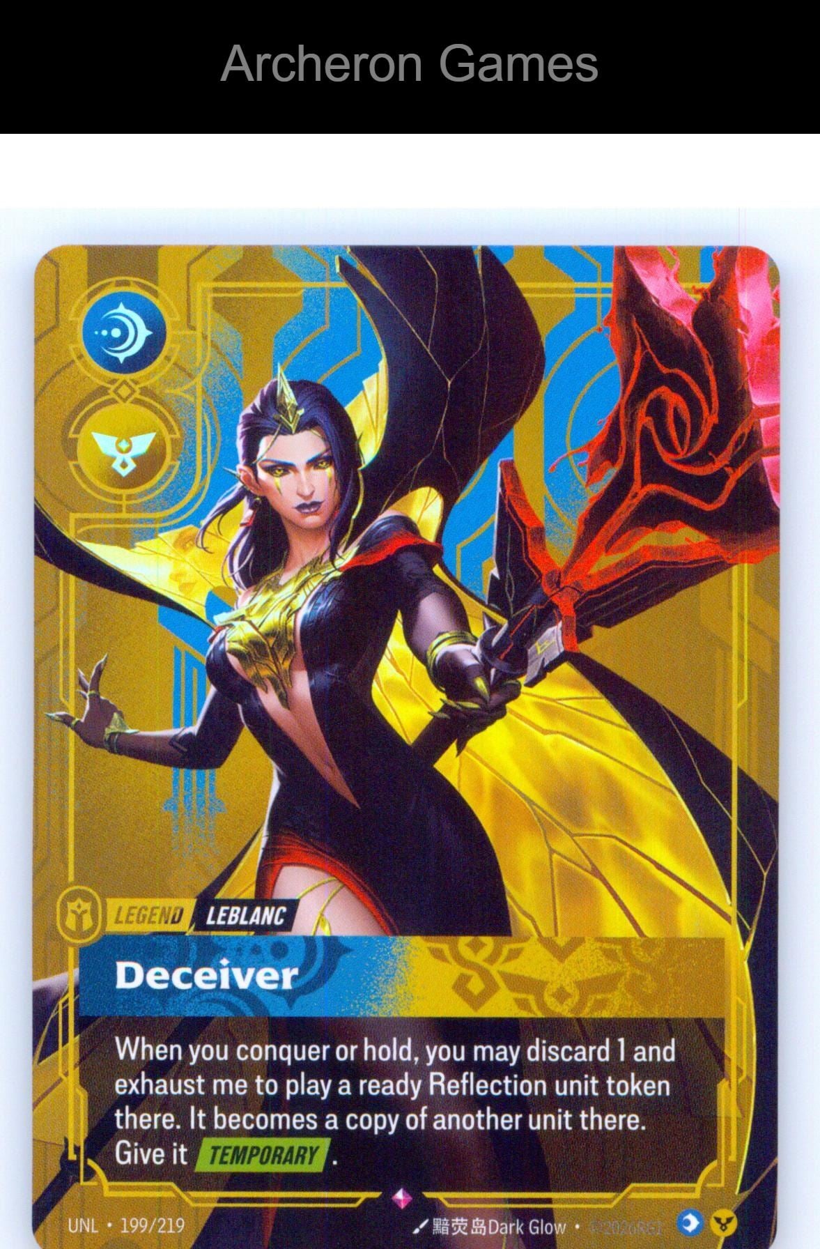 LeBlanc - Deceiver UNL 199/219 R Unleashed Riftbound Card