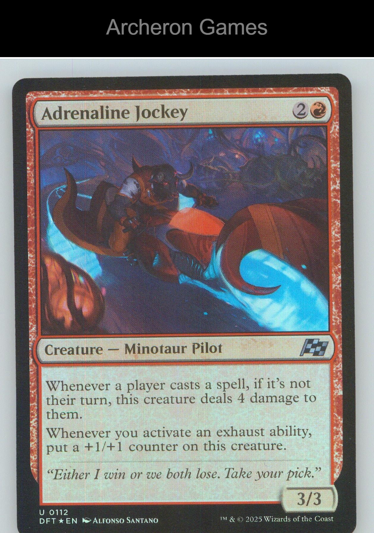 Adrenaline Jockey DFT 112 UC MTG Card NM/EX+ Foil