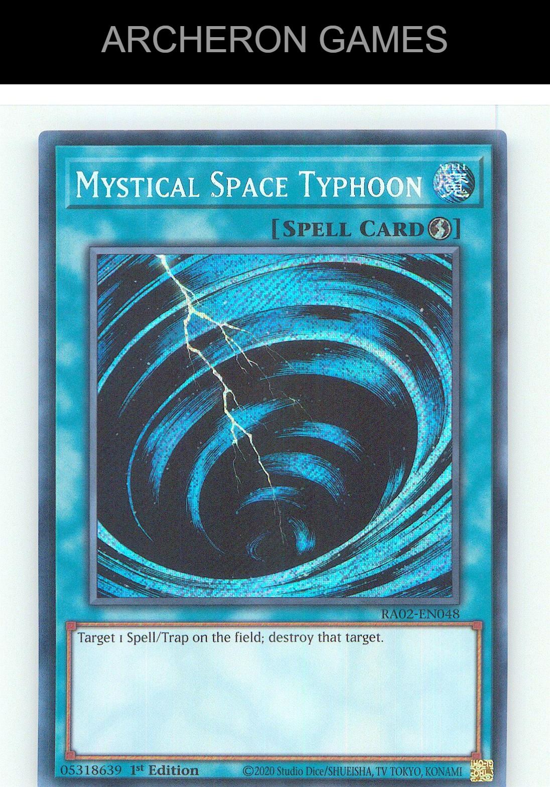 Mystical Space Typhoon (PCR) Prismatic Collector's Rare YUGIOH Card 1st Edition
