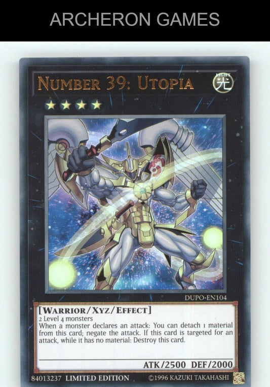 Number 39: Utopia Ultra Rare YUGIOH Card