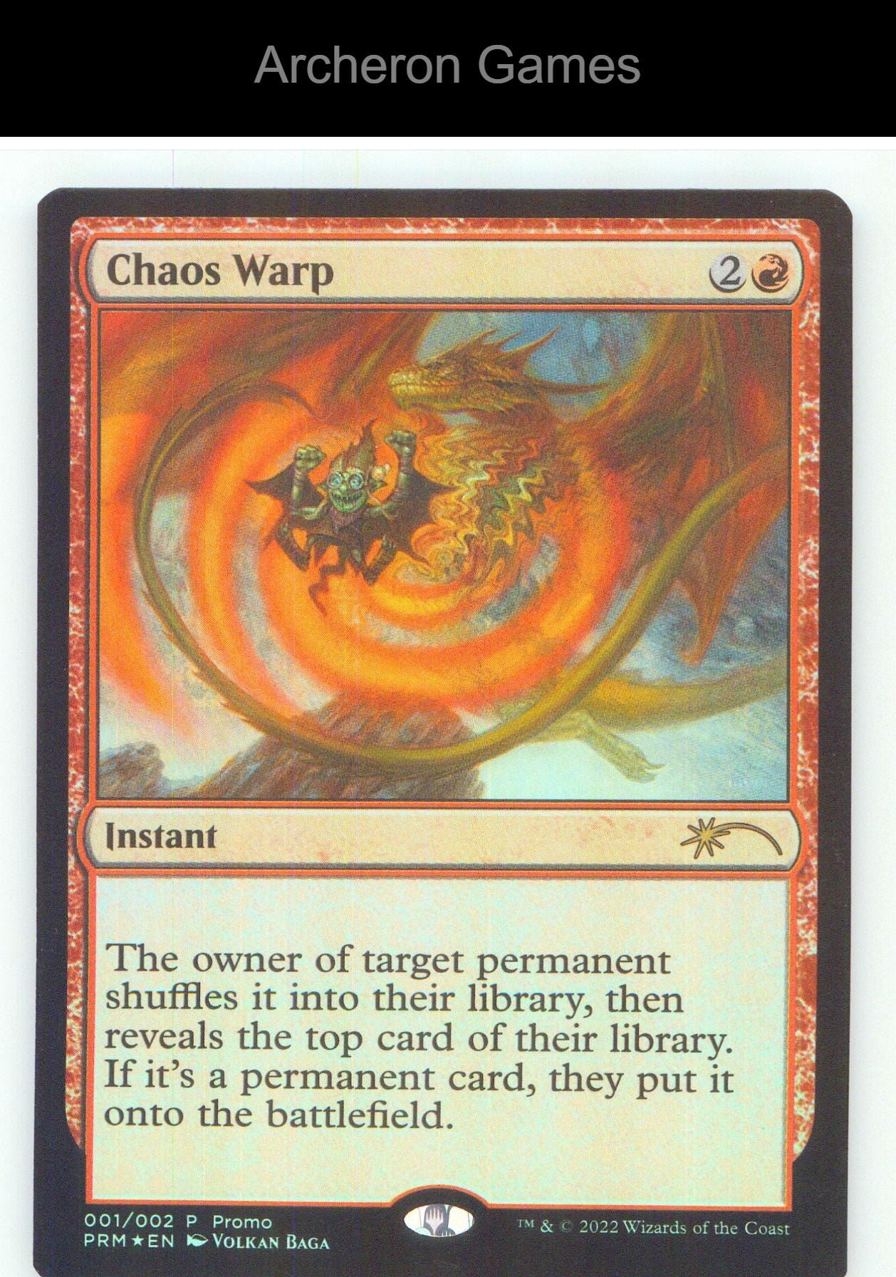 Chaos Warp 1 P MTG Card NM/EX+ Foil