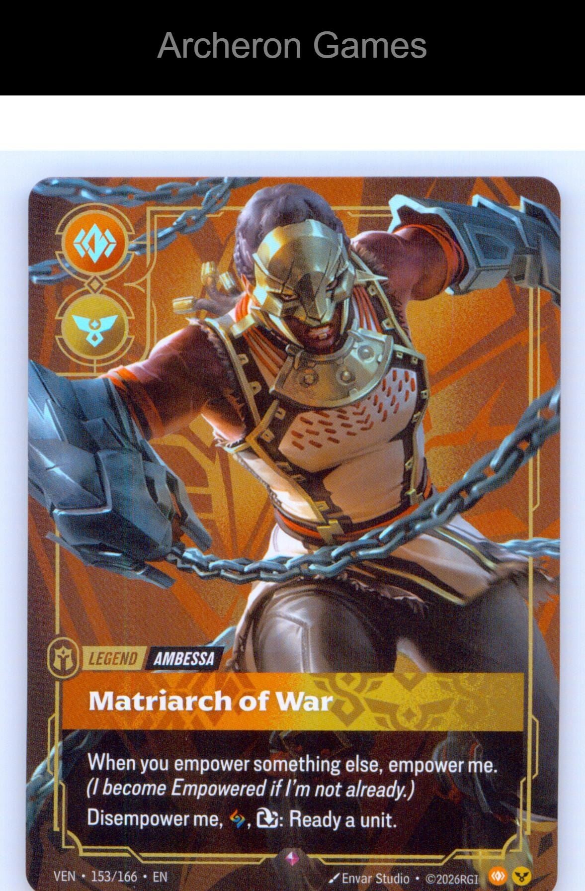 Ambessa - Matriarch of War VEN 153/166 R Vendetta Riftbound Card