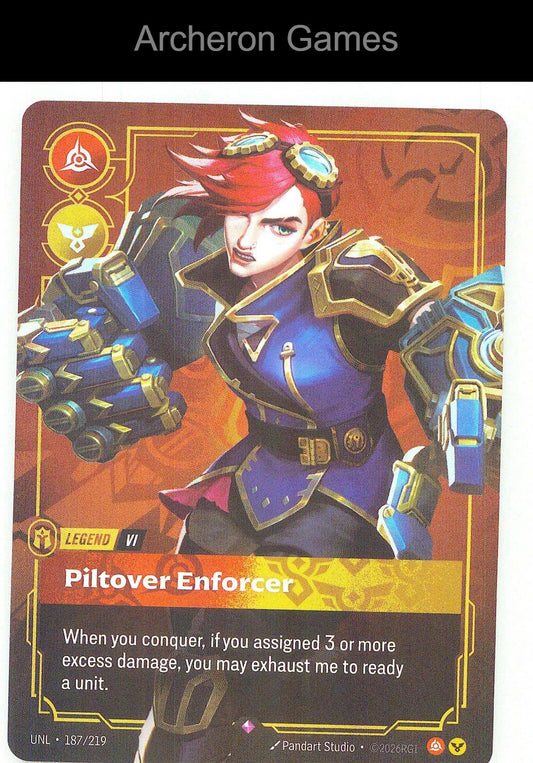 Vi - Piltover Enforcer UNL 187/219 R Unleashed Riftbound Card