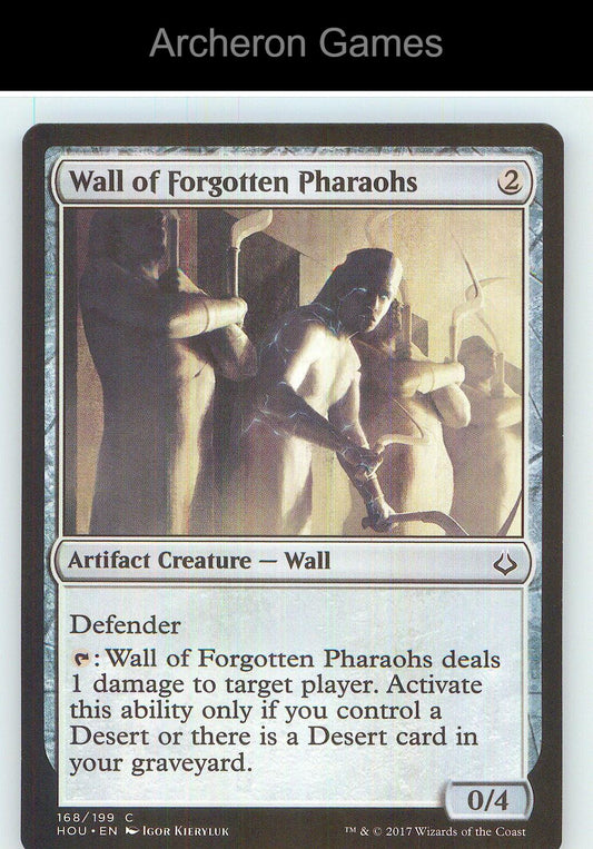 Wall of Forgotten Pharaohs HOU 168 C MTG Card NM/EX+
