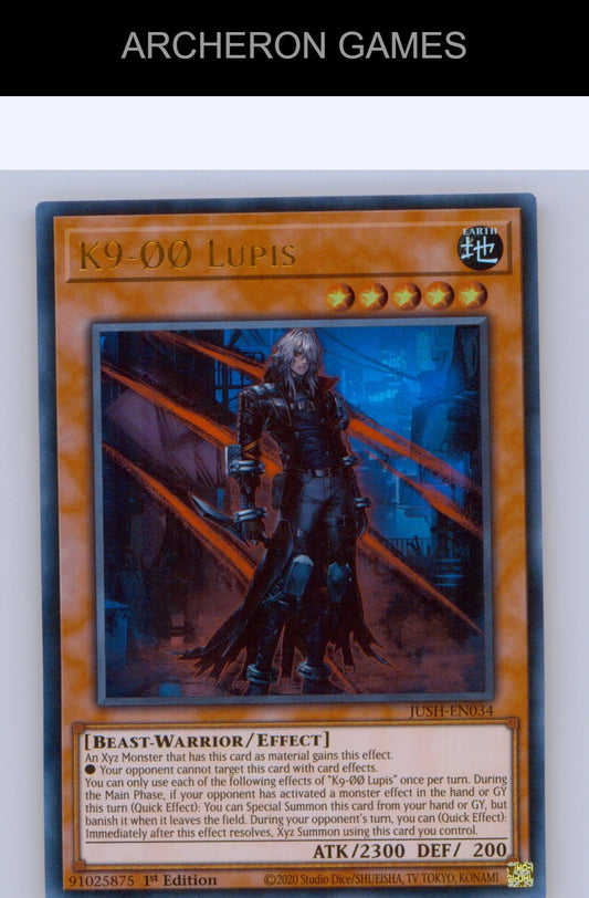 K9-00 Lupis Ultra Rare YUGIOH Card 1st Edition