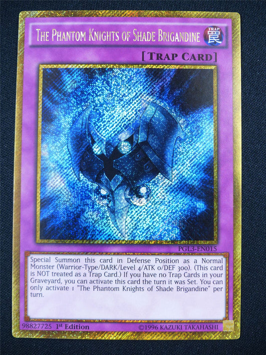 The Phantom Knights of Shade Brigadine PGL3 Gold Rare - 1st ed Yugioh Card #2AG
