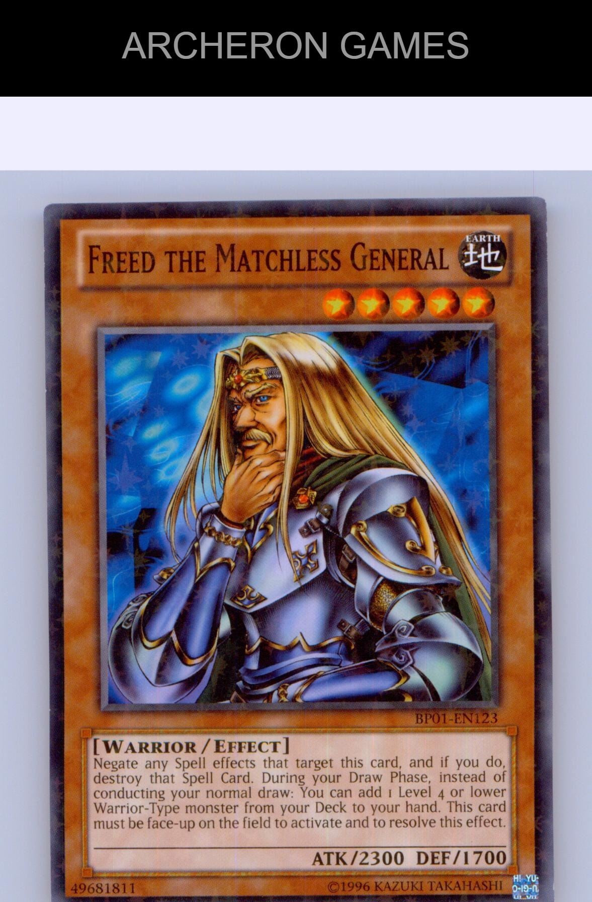 Freed the Matchless General (Starfoil) Starfoil Rare YUGIOH Card Unlimited