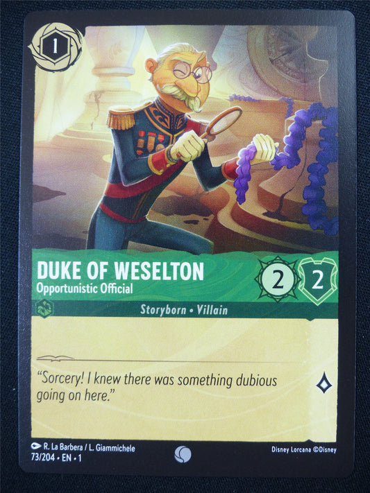 Duke of Weselton Opportunistic Official 73/204 - Lorcana Card #4QT