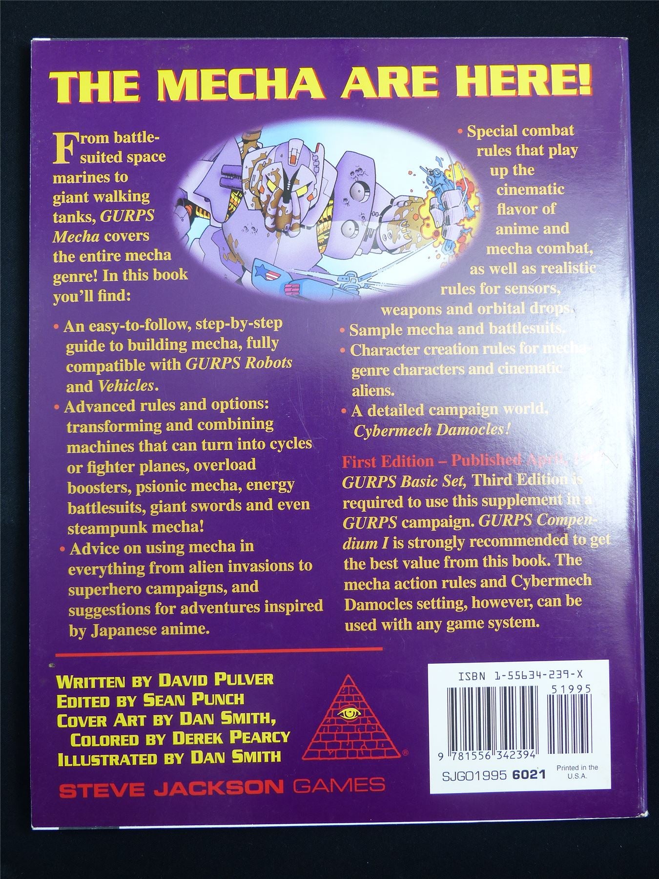 Mecha - Steve Jackson Games - GURPS Roleplay Book Softback #2P5