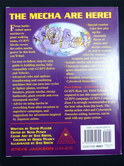 Mecha - Steve Jackson Games - GURPS Roleplay Book Softback #2P5