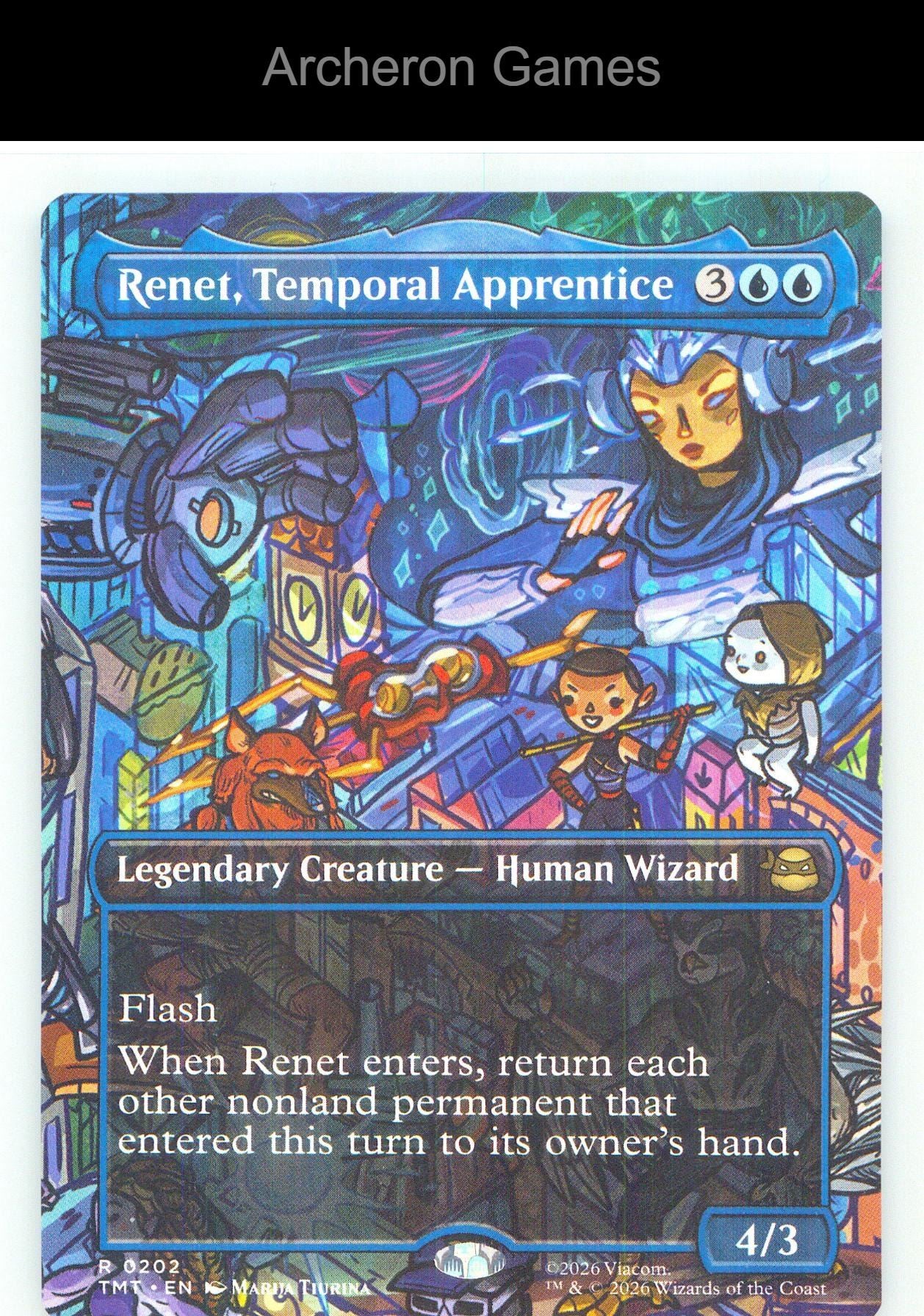 Renet, Temporal Apprentice (Borderless) TMT 0202 R MTG Card NM/EX+