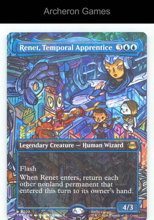Renet, Temporal Apprentice (Borderless) TMT 0202 R MTG Card NM/EX+