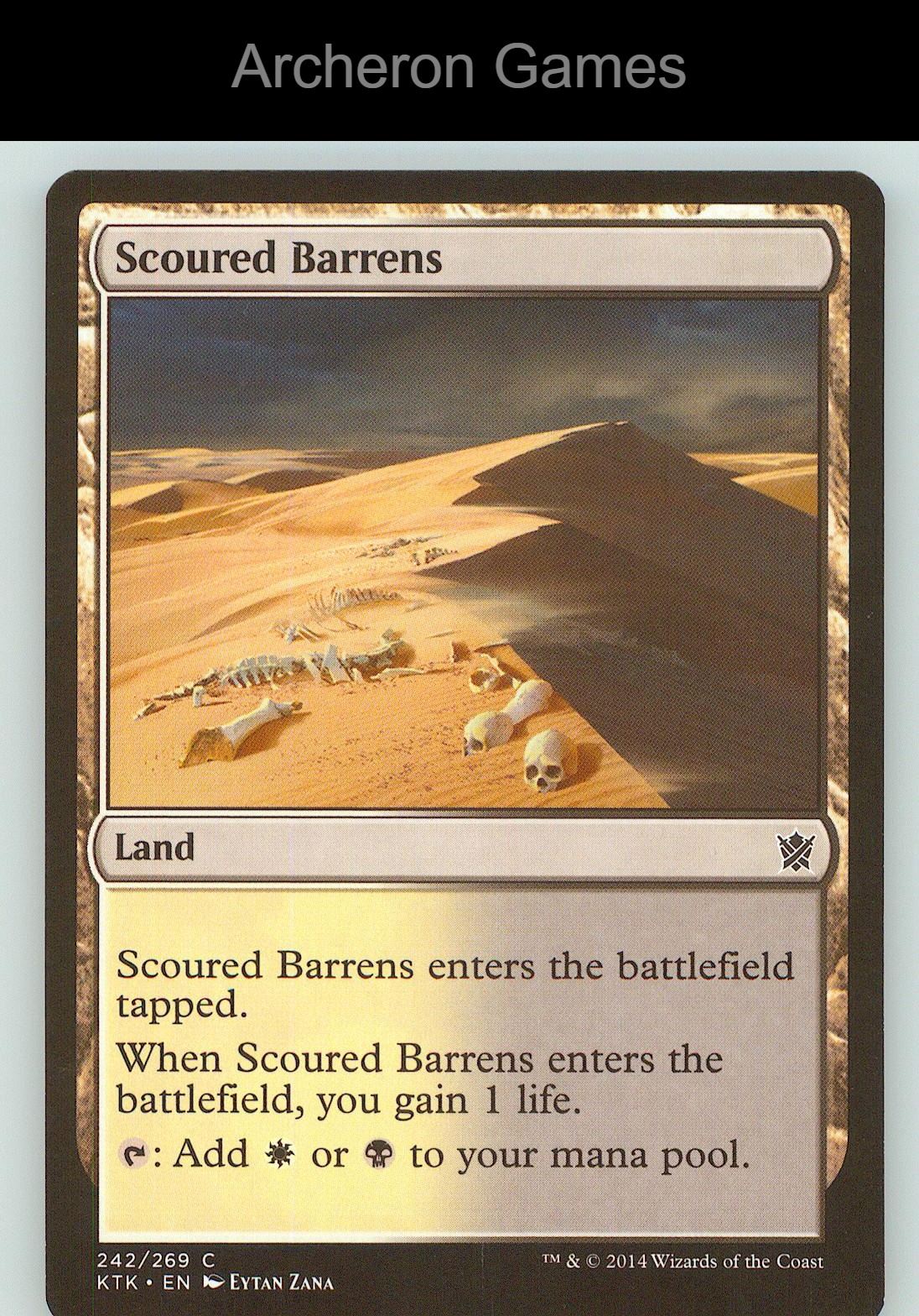 Scoured Barrens KTK 242 C MTG Card NM/EX+