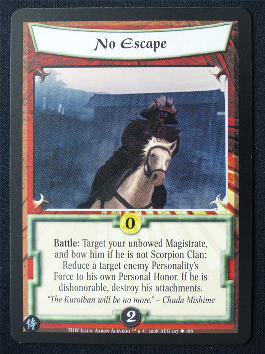 No Escape - THW - Legend of the Five Rings L5R Card #11D