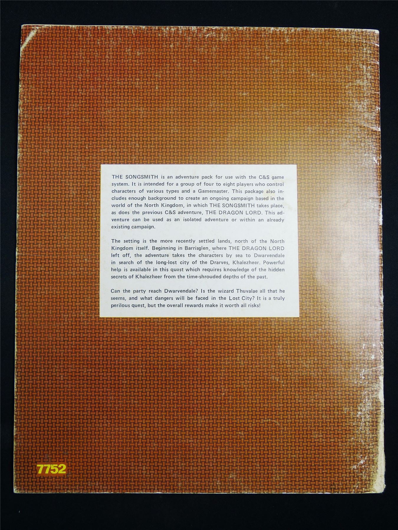 Chivalry & Sorcery: The Songsmith Booklet - Fantasy Games Roleplay Softback #2UQ