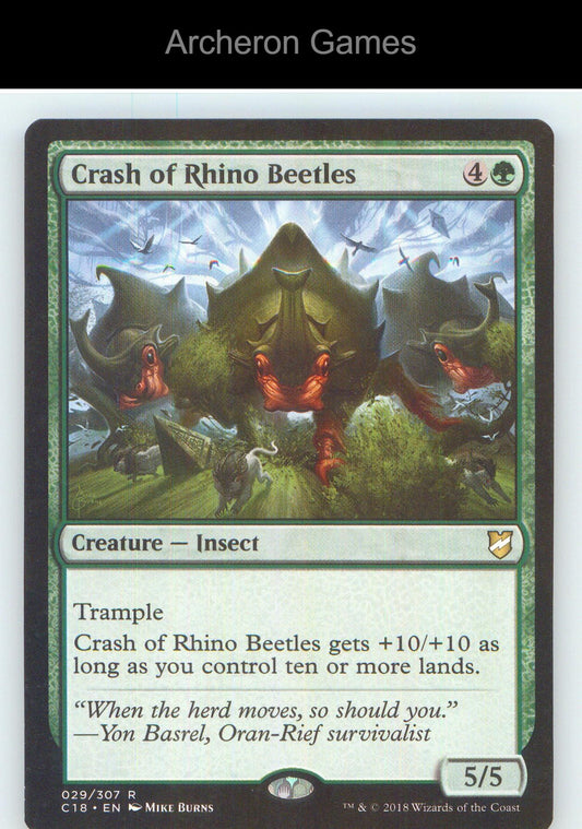 Crash of Rhino Beetles C18 29 R MTG Card NM/EX+