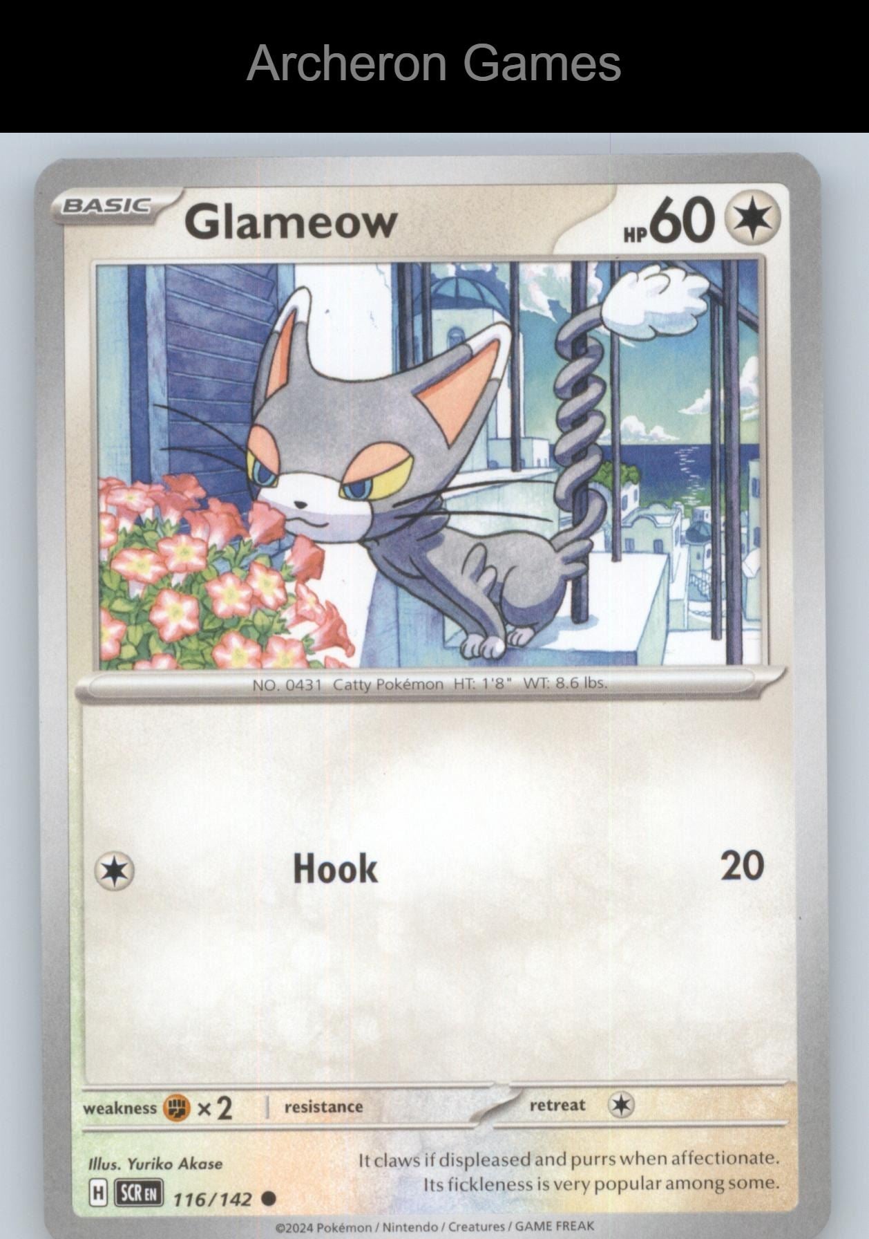 Pokemon Card Glameow SCR 116/142 C Stellar Crown