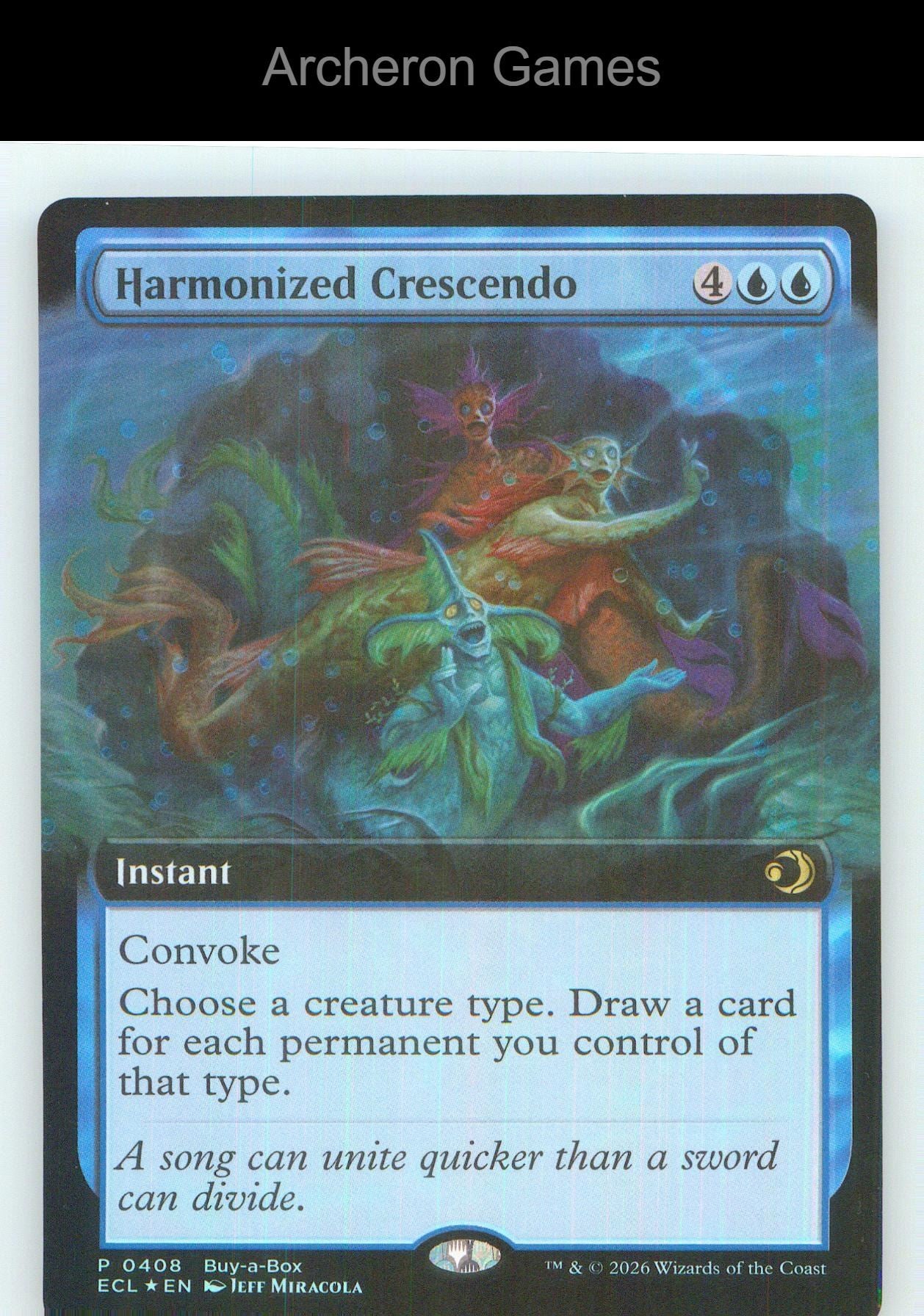 Harmonized Crescendo (Extended Art) BABP 408 HOLO P MTG Card NM/EX+ Foil