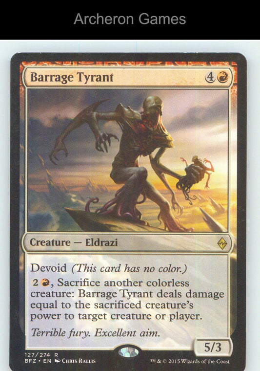 Barrage Tyrant BFZ 127 R MTG Card NM/EX+