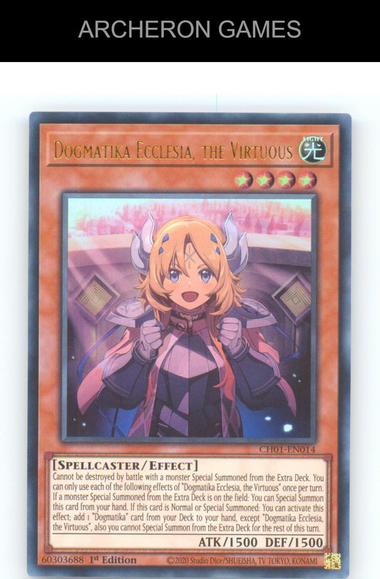 Dogmatika Ecclesia, the Virtuous Ultra Rare YUGIOH Card 1st Edition